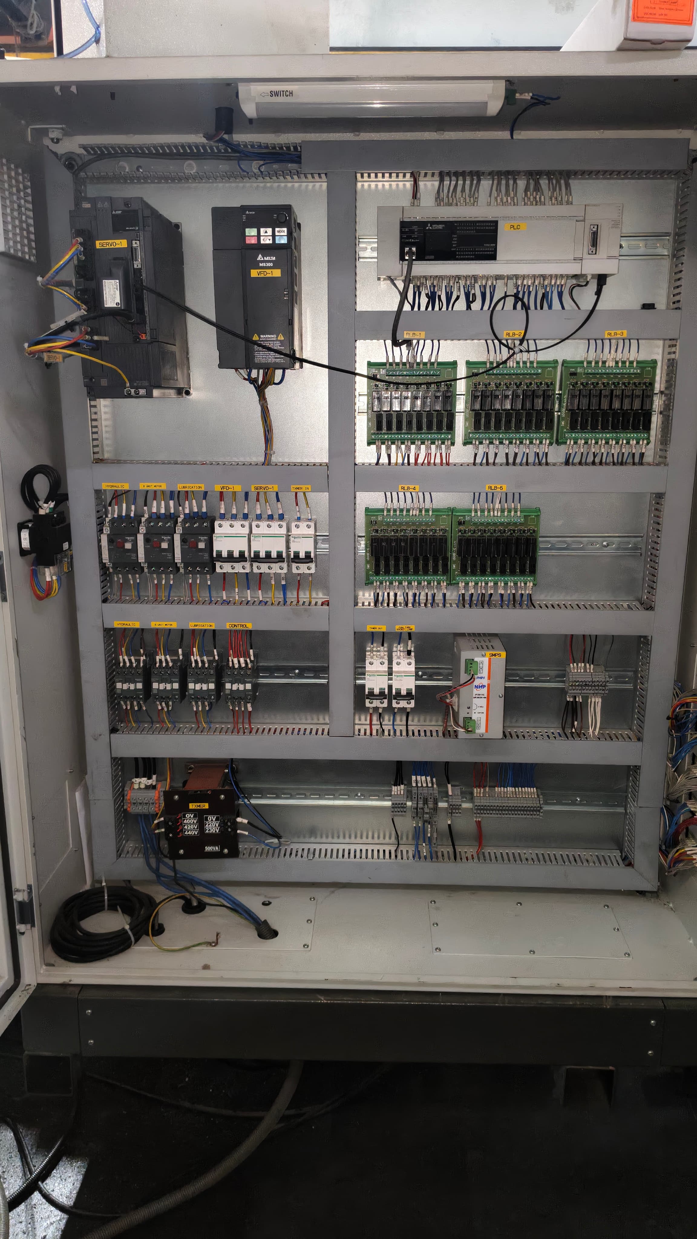 PLC wiring and termination work in progress